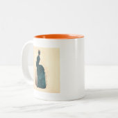 Tasse 2 Couleurs Élégante robe victorienne bleue (Devant gauche)