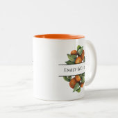 Tasse 2 Couleurs Élégante verdure des agrumes botaniques (Devant droit)