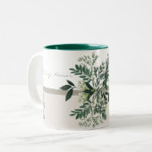 Tasse 2 Couleurs Élégante verdure Mariage Mémoire Maid of Honor (Devant gauche)