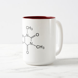 Tasse 2 Couleurs élément de chimie de café de formule chimique de