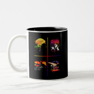 Tasse 2 Couleurs Éléments Art MC DJ Breakdance Hip Hop Colorés