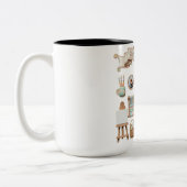 Tasse 2 Couleurs Éléments d'arts, d'artisanat et de couture mignons (Gauche)