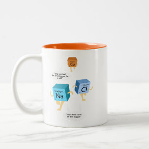 Tasse 2 Couleurs Éléments de tableau périodique de chimie drôle pro