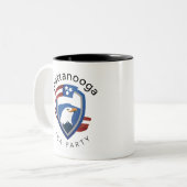 Tasse 2 Couleurs Éléments du logo Tea Party (Devant gauche)