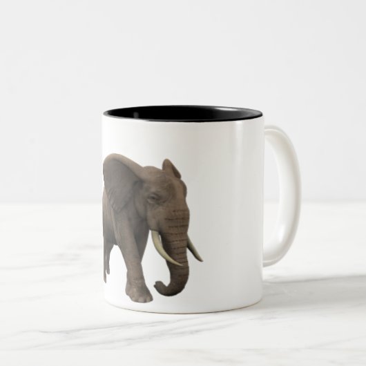 TASSE 2 COULEURS ÉLÉPHANT (Devant droit)