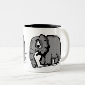 Tasse 2 Couleurs Eléphant (Devant droit)