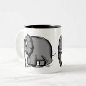 Tasse 2 Couleurs Eléphant (Devant gauche)