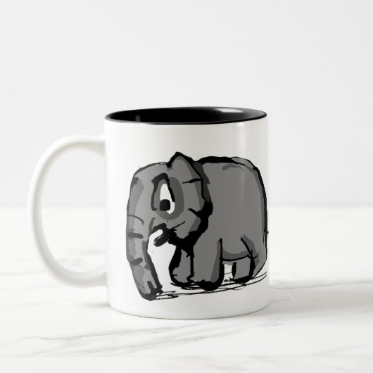 Tasse 2 Couleurs Eléphant (Gauche)
