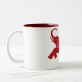 Tasse 2 Couleurs Éléphant à ailes rouges (Gauche)