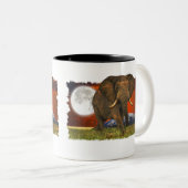 Tasse 2 Couleurs Eléphant africain et lune de savane (Devant droit)