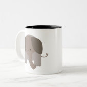 Tasse 2 Couleurs Éléphant Brown mignon (Devant gauche)