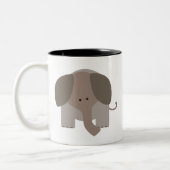 Tasse 2 Couleurs Éléphant Brown mignon (Gauche)