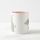 Tasse 2 Couleurs Eléphant Cartoon Curieux (Centre)