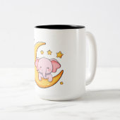Tasse 2 Couleurs Éléphant de bébé mignon (Devant droit)