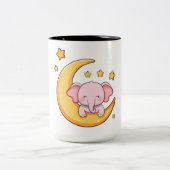 Tasse 2 Couleurs Éléphant de bébé mignon (Centre)