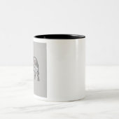 Tasse 2 Couleurs éléphant géométrique, gris évêque 2 (Centre)