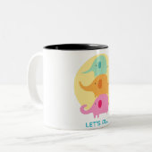 Tasse 2 Couleurs éléphant jouons (Devant gauche)