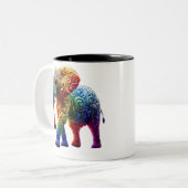 Tasse 2 Couleurs Eléphant mignon (Devant gauche)