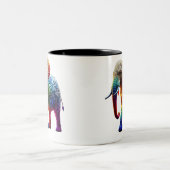 Tasse 2 Couleurs Eléphant mignon (Centre)