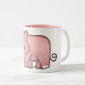 Tasse 2 Couleurs Eléphant rose (Devant droit)