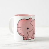Tasse 2 Couleurs Eléphant rose (Devant gauche)