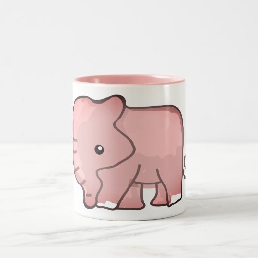 Tasse 2 Couleurs Eléphant rose (Centre)