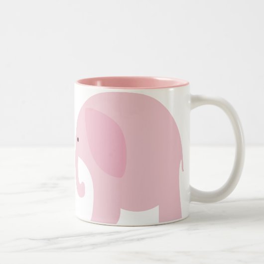 Tasse 2 Couleurs Éléphant rose (Droit)