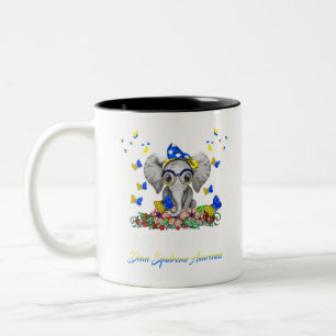Tasse 2 Couleurs Elephant Son Combat Est Mon Combattre Le Syndrome