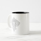 Tasse 2 Couleurs Éléphant Zendoodle principal (Devant gauche)