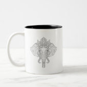 Tasse 2 Couleurs Éléphant Zendoodle principal (Gauche)