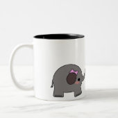 Tasse 2 Couleurs Éléphants dans l'amour (Gauche)