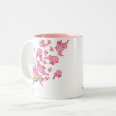 Tasse 2 Couleurs Éléphants roses (Devant gauche)