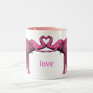 Tasse 2 Couleurs Eléphants roses