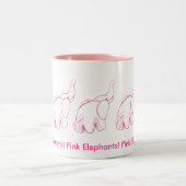 Tasse 2 Couleurs Éléphants roses (Centre)