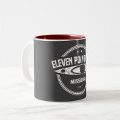 Tasse 2 Couleurs Eleven Point River Missouri Kayak (Devant gauche)