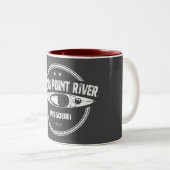 Tasse 2 Couleurs Eleven Point River Missouri Kayak (Devant droit)