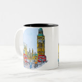 Tasse 2 Couleurs Elizabeth Tower, alias Big Ben (Devant gauche)