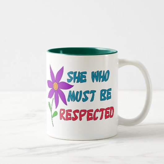 Tasse 2 Couleurs Elle qui doit être respectée (Droit)