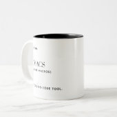 Tasse 2 Couleurs Emacs - L'outil OG sans code (Devant gauche)