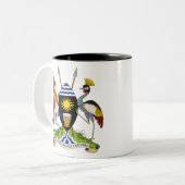 Tasse 2 Couleurs emblème de l'ouganda (Devant gauche)