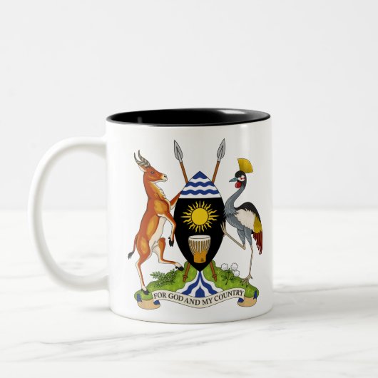 Tasse 2 Couleurs emblème de l'ouganda (Gauche)