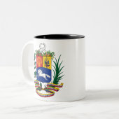Tasse 2 Couleurs emblème du vénézuela (Devant gauche)