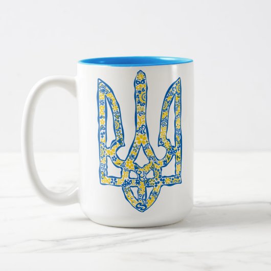 Tasse 2 Couleurs Emblème national de l'Ukraine (Gauche)