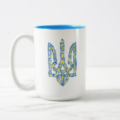 Tasse 2 Couleurs Emblème national de l'Ukraine (Gauche)
