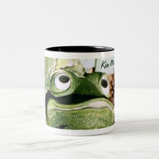 Tasse 2 Couleurs Embrasse-Moi Grenouille (Centre)