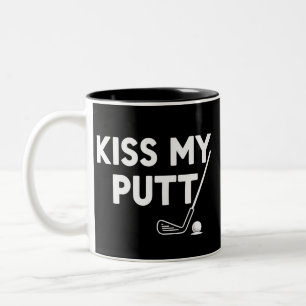 Tasse 2 Couleurs Embrasse Mon Putt Golf Blagues Drôles Golfeur Sarc
