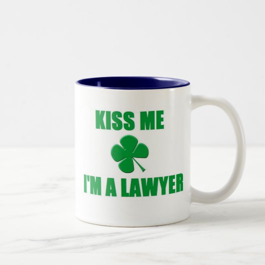 Tasse 2 Couleurs Embrassez-moi que je suis un avocat (Droit)