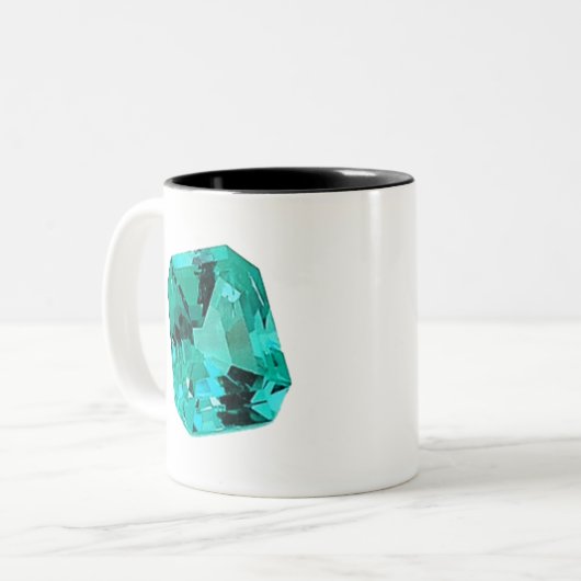 Tasse 2 Couleurs Emerald Gemstone imprimé sur (Devant gauche)