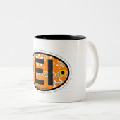 Tasse 2 Couleurs Emerald Isle. (Devant droit)