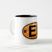 Tasse 2 Couleurs Emerald Isle. (Devant gauche)